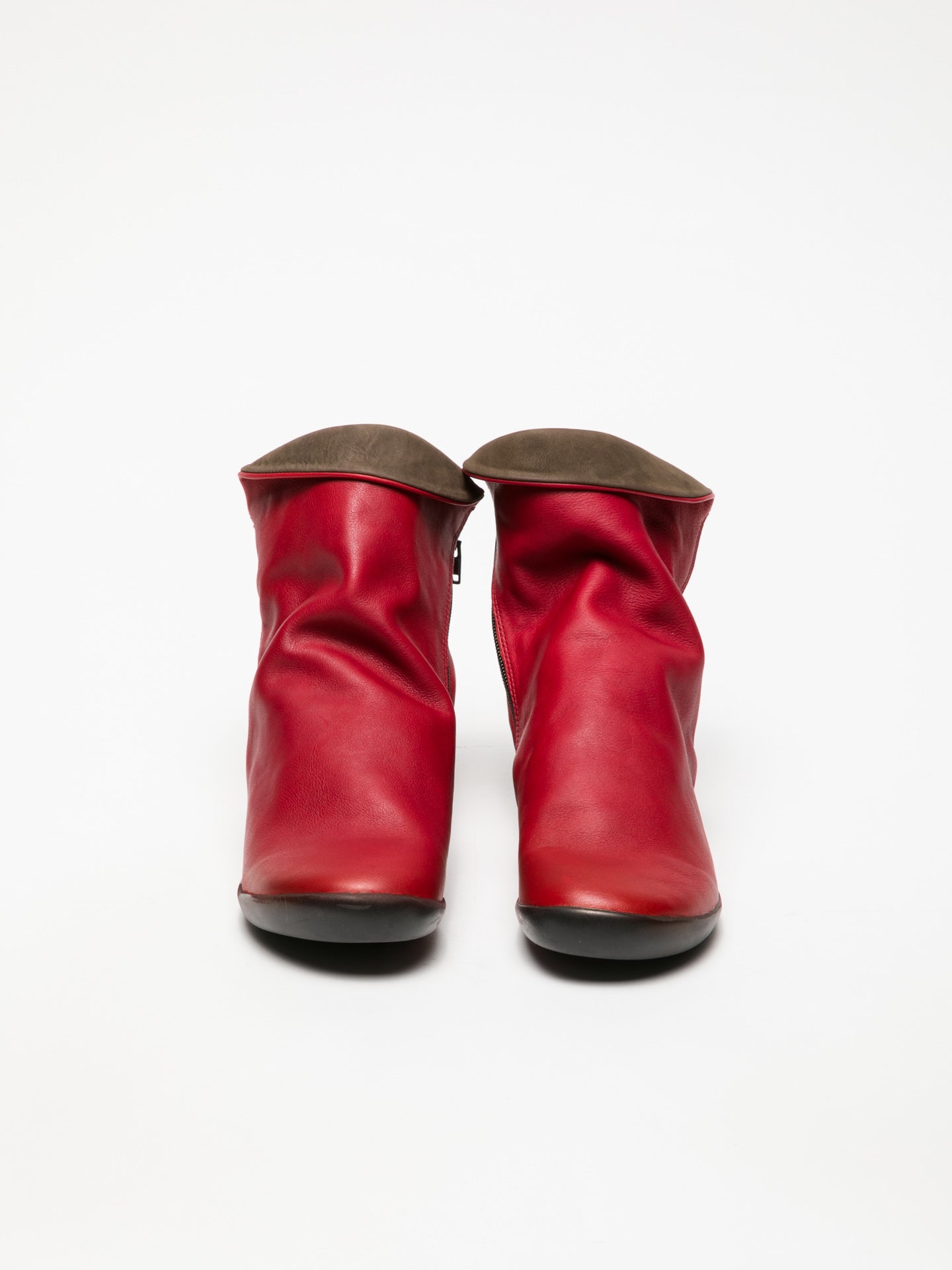 Softinos Crimson Zip Up Ankle Boots